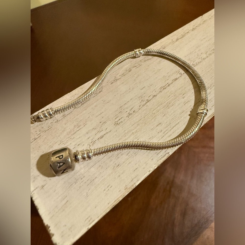 Pandora Silver Bracelet with Black Charm - Picture 2 of 2